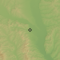 Shaded relief of the 51 km around Mărgineni, drawn from the GMTED2010 grid