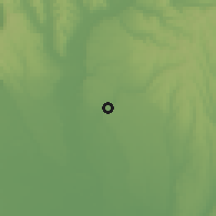 Shaded relief of the 51 km around Matca, drawn from the GMTED2010 grid