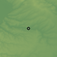 Shaded relief of the 52 km around Medgidia, drawn from the GMTED2010 grid