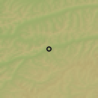 Shaded relief of the 51 km around Mediaş, drawn from the GMTED2010 grid