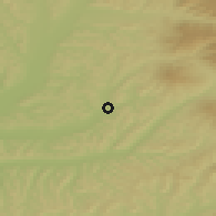 Shaded relief of the 51 km around Miercurea Nirajului, drawn from the GMTED2010 grid