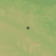 Shaded relief of the 50 km around Mihăileni, drawn from the GMTED2010 grid