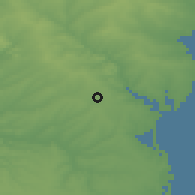 Shaded relief of the 52 km around Mihail Kogălniceanu, drawn from the GMTED2010 grid