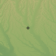 Shaded relief of the 52 km around Bălceşti, drawn from the GMTED2010 grid