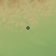 Shaded relief of the 52 km around Moreni, drawn from the GMTED2010 grid