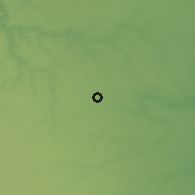 Shaded relief of the 52 km around Negru Vodă, drawn from the GMTED2010 grid