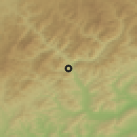 Shaded relief of the 51 km around Nehoiu, drawn from the GMTED2010 grid