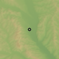 Shaded relief of the 51 km around Nicolae Bălcescu, drawn from the GMTED2010 grid