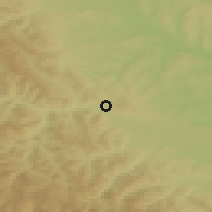 Shaded relief of the 51 km around Păltinoasa, drawn from the GMTED2010 grid