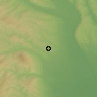 Shaded relief of the 51 km around Panciu, drawn from the GMTED2010 grid