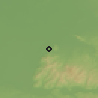 Shaded relief of the 51 km around Pancota, drawn from the GMTED2010 grid
