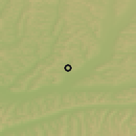 Shaded relief of the 51 km around Pănet, drawn from the GMTED2010 grid