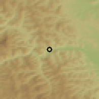 Shaded relief of the 51 km around Pângăraţi, drawn from the GMTED2010 grid