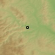 Shaded relief of the 51 km around Pârgăreşti, drawn from the GMTED2010 grid