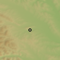Shaded relief of the 51 km around Petricani, drawn from the GMTED2010 grid