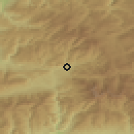 Shaded relief of the 51 km around Petrila, drawn from the GMTED2010 grid