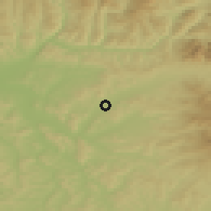 Shaded relief of the 51 km around Petru Rareş, drawn from the GMTED2010 grid