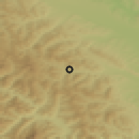 Shaded relief of the 51 km around Pipirig, drawn from the GMTED2010 grid