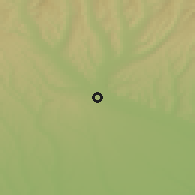 Shaded relief of the 52 km around Piteşti, drawn from the GMTED2010 grid
