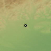 Shaded relief of the 51 km around Plopeni, drawn from the GMTED2010 grid