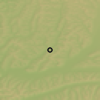 Shaded relief of the 51 km around Band, drawn from the GMTED2010 grid