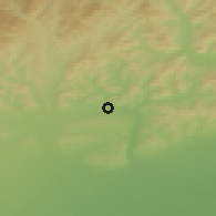 Shaded relief of the 51 km around Podenii Noi, drawn from the GMTED2010 grid