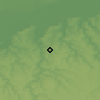 Shaded relief of the 52 km around Băneasa, drawn from the GMTED2010 grid