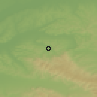 Shaded relief of the 51 km around Popeşti, drawn from the GMTED2010 grid