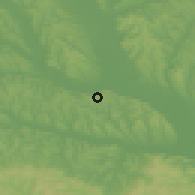 Shaded relief of the 51 km around Popricani, drawn from the GMTED2010 grid