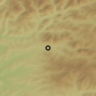 Shaded relief of the 51 km around Prundu Bârgăului, drawn from the GMTED2010 grid