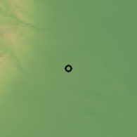 Shaded relief of the 51 km around Puieşti, drawn from the GMTED2010 grid