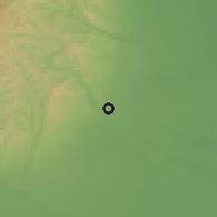 Shaded relief of the 51 km around Râmnicu Sărat, drawn from the GMTED2010 grid