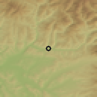 Shaded relief of the 51 km around Rebrişoara, drawn from the GMTED2010 grid