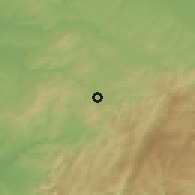 Shaded relief of the 51 km around Reşiţa, drawn from the GMTED2010 grid