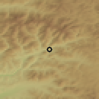 Shaded relief of the 51 km around Rodna, drawn from the GMTED2010 grid