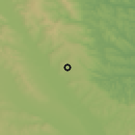 Shaded relief of the 51 km around Ruginoasa, drawn from the GMTED2010 grid
