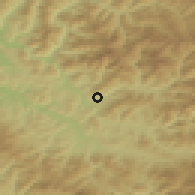 Shaded relief of the 50 km around Ruşcova, drawn from the GMTED2010 grid