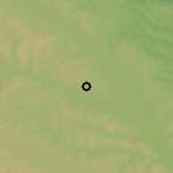 Shaded relief of the 51 km around Salcea, drawn from the GMTED2010 grid