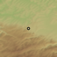 Shaded relief of the 51 km around Sălişte, drawn from the GMTED2010 grid