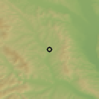 Shaded relief of the 51 km around Sănduleni, drawn from the GMTED2010 grid