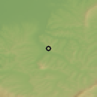 Shaded relief of the 51 km around Şărmăşag, drawn from the GMTED2010 grid