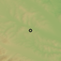 Shaded relief of the 51 km around Scheia, drawn from the GMTED2010 grid