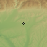 Shaded relief of the 52 km around Scoarţa, drawn from the GMTED2010 grid