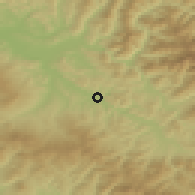 Shaded relief of the 50 km around Bârsana, drawn from the GMTED2010 grid