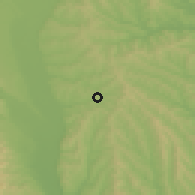 Shaded relief of the 51 km around Secuieni, drawn from the GMTED2010 grid