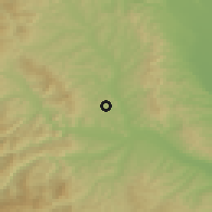 Shaded relief of the 51 km around Bârsăneşti, drawn from the GMTED2010 grid