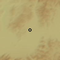Shaded relief of the 51 km around Sfântu Gheorghe, drawn from the GMTED2010 grid