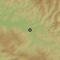 Shaded relief of the 50 km around Sighetu Marmaţiei, drawn from the GMTED2010 grid