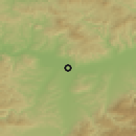 Shaded relief of the 51 km around Simeria, drawn from the GMTED2010 grid