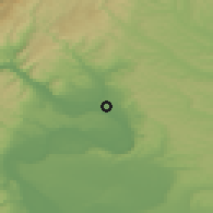 Shaded relief of the 52 km around Şimian, drawn from the GMTED2010 grid
